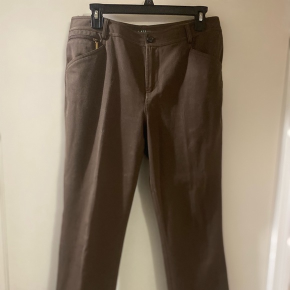 Ralph Lauren Size 10 Pants, chocolate brown, straight leg, very good condition - Picture 4 of 4